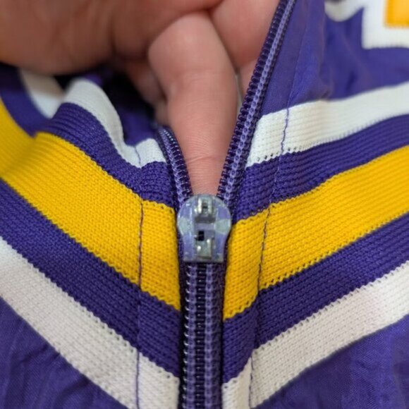 Vintage Cheerleader & Danz Team Purple and Yellow Windbreaker Size XL - Picture 7 of 10